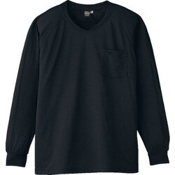 A-668-23-4L [コーコス 長袖VネックTシャツA-668 23 チャコール4L]