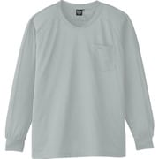 A-668-3-5L [コーコス 長袖VネックTシャツA-668 3 シルバー 5L]