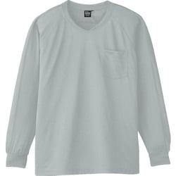 A-668-3-S [コーコス 長袖VネックTシャツA-668 3 シルバー S]