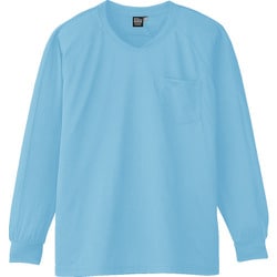 A-668-7-L [コーコス 長袖VネックTシャツA-668 7 サックス L]