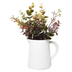 人工観葉植物 ピッチャー ユーカリ フェイクグリーン 光触媒 造花 164166