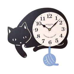 もちろん ヤフオク! ネコ 振り子 壁掛け時計 A - エネスコ 猫 ばれていま