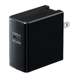 USBアダプター 1ポート PD45W ブラック VFPD45BK