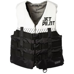 ストライク 3バックル CGAナイロンベスト STRIKE CGA NYLON VEST JA22126CGA ブラック/ホワイト XLサイズ [マリンスポーツ ライフジャケット メンズ]