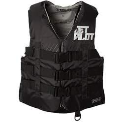 ストライク 3バックル CGAナイロンベスト STRIKE CGA NYLON VEST JA22126CGA ブラック Mサイズ [マリンスポーツ ライフジャケット メンズ]
