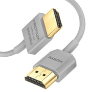 HDMI ケーブル 超スリムタイプ 4K 0.9m チャコールグレー D0040CG