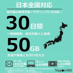 ヨドバシ.com - DHA DHA-SIM-113 [Nippon SIM for Japan 30日 50GB