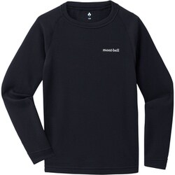 ジオライン M.W.ラウンドネックシャツ Kid's 135-150 1107720 ブラック(BK) 150サイズ [アウトドア トップス キッズ]