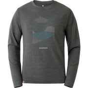 メリノウールプラス ライト ロングスリーブT Men's ヤマ コラージュ 1114619 ダークグレー(DGY) Lサイズ [アウトドア カットソー メンズ]