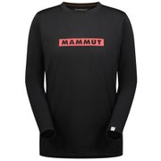 キューディー ロゴ プリント ロングスリーブ Tシャツ アジアンフィット メン QD Logo Print Longsleeve T-shirts AF Men 1016-01030 00676 black-magma PRT2 Mサイズ(日本：Lサイズ) [アウトドア カットソー メンズ]