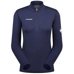 エナジー ミッドレイヤー ハーフ ジップ プル アジアンフィット ウィメン Aenergy ML Half Zip Pull AF Women 1016-01130 5975 marine-black XSサイズ(日本：Sサイズ) [アウトドア カットソー レディース]