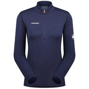 エナジー ミッドレイヤー ハーフ ジップ プル アジアンフィット ウィメン Aenergy ML Half Zip Pull AF Women 1016-01130 5975 marine-black Mサイズ(日本：Lサイズ) [アウトドア カットソー レディース]