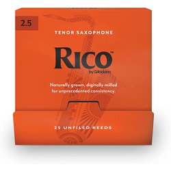 RKA0125-B25 [リード テナーサックス用 RICO （硬さ：2.5） 25枚入り（個別包装）]