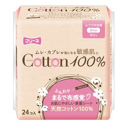FCT-001 [フリーネ コットン100％ ふつうの日用 羽なし 24コ入]