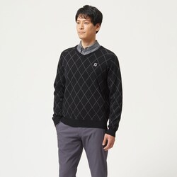 フットジョイ FootJoy FJ-F22-M02 89018 L [アーガイルVネックセーター ブラック L] 通販【全品無料配達】 -  ヨドバシ.com