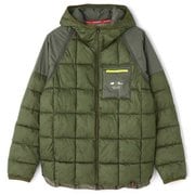 012-2220006-180-7 [ゴルフジャケット メンズ 袖脱着 中綿 フルジップブルゾン サイズ：7 カーキ]