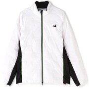 012-2220008-030-5 [ゴルフジャケット メンズ 吸湿発熱 ライトダウン フルジップブルゾン サイズ：5 ホワイト]