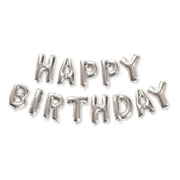 パーティーバルーン HAPPY BIRTHDAY 誕生日 シルバー