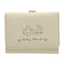 177704-22 かえるのピクルス 折り畳み財布 アイボリー [キャラクターグッズ]