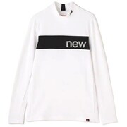 012-2267012-030-6 [ゴルフシャツ メンズ ベアスムース 裏起毛 長袖 モックネック プルオーバー サイズ：6 ホワイト]