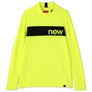 012-2267012-061-7 [ゴルフシャツ メンズ ベアスムース 裏起毛 長袖 モックネック プルオーバー サイズ：7 イエロー]