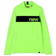 012-2267012-131-7 [ゴルフシャツ メンズ ベアスムース 裏起毛 長袖 モックネック プルオーバー サイズ：7 ライトグリーン]