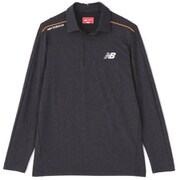 012-2269002-010-7 [ゴルフシャツ メンズ ベア杢天竺 長袖 カラーシャツ サイズ：7 ブラック]