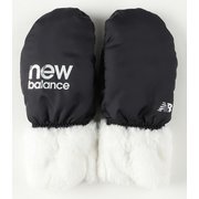 012-2283505-010 [タフタ×ファー 蓄熱保温 ミトン レディース ブラック]