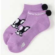 012-2286503-080 [ゴルフソックス レディース ボストンテリア アンクルソックス 22～24cm パープル]