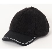 012-2287505-010 [ゴルフキャップ レディース ボアフリース×起毛ツイル 6パネルキャップ ブラック]