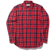 TSウォームチェックシャツ TS Warm Check Shirt 5112088 080 レッド Sサイズ [アウトドア シャツ メンズ]