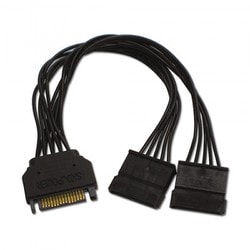 シリアルATA用二股電源ケーブル 15cm ブラック S2-1501SAC-BK