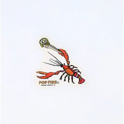 OUTDOOR STICKER 4 PS0007 ザリガニ [アウトドア ロゴステッカー]