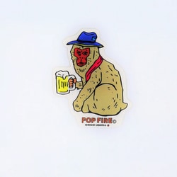OUTDOOR STICKER 6 PS0008 サル [アウトドア ロゴステッカー]
