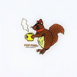 OUTDOOR STICKER 6 PS0011 リス [アウトドア ロゴステッカー]
