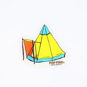 OUTDOOR STICKER 9 PS0018 テント [アウトドア ロゴステッカー]