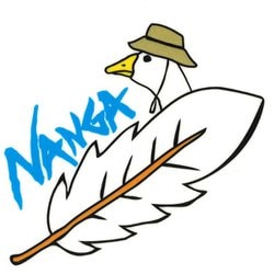 GFNU77N2 NANGA×ウシオダヒロアキ ステッカー FEATHER [アウトドア ロゴステッカー]