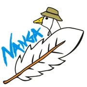GFNU77N2 NANGA×ウシオダヒロアキ ステッカー FEATHER [アウトドア ロゴステッカー]