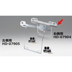 サドルバッグガード メッキ FLFB 右側 スチール製ブラック仕上げ HD-07904