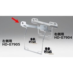 サドルバッグガード メッキ FLFB 左側 スチール製ブラック仕上げ HD-07905