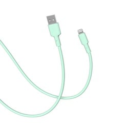 CellCube TSUNAGU 柔らかケーブル mayu（まゆ） USB-A to Lightningケーブル1.0m 百群/ライトグリーン CCCB05-LG