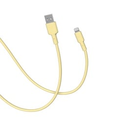 CellCube TSUNAGU 柔らかケーブル mayu（まゆ） USB-A to Lightningケーブル1.0m 支子/ライトイエロー CCCB05-LY