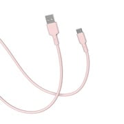 CellCube TSUNAGU 柔らかケーブル mayu(まゆ) USB-A to USB-Cケーブル1.0m 薄桜/ライトチェリー CCCB06-LC