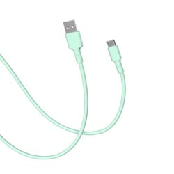 CellCube TSUNAGU 柔らかケーブル mayu（まゆ） USB-A to USB-Cケーブル1.0m 百群/ライトグリーン CCCB06-LG