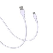 CellCube TSUNAGU 柔らかケーブル mayu(まゆ) USB-A to USB-Cケーブル1.0m 白藤/ライトパープル CCCB06-LP