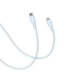 CellCube TSUNAGU 柔らかケーブル mayu（まゆ） USB-C to Lightningケーブル1.0m 白藍/ライトブルー CCCB07-LB