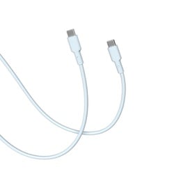 CellCube TSUNAGU 柔らかケーブル mayu（まゆ） USB-C to USB-Cケーブル1.0m 白藍/ライトブルー CCCB08-LB