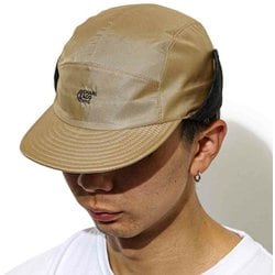 EAR MUFF VISOR BRIDGE 5PANEL CAP cac-06-2208-10 BEIGE [キャップ]