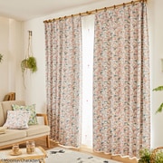 既製カーテン 1枚入 ドレープ 100cm×200cm 小花ドレープ ピンク A1023