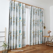 既製カーテン 1枚入 ドレープ 100cm×178cm ソフトメロディー ブルー A1004